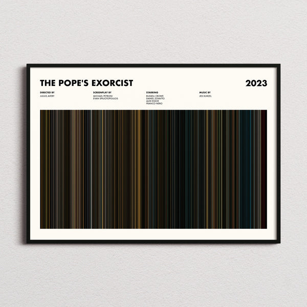The Pope's Exorcist Movie Barcode Poster