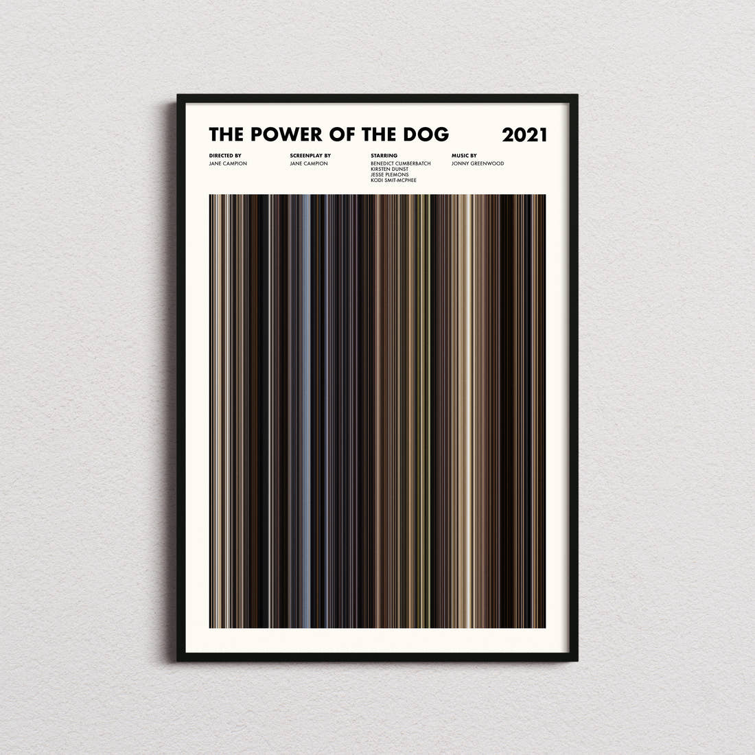 The Power of the Dog Movie Barcode Poster