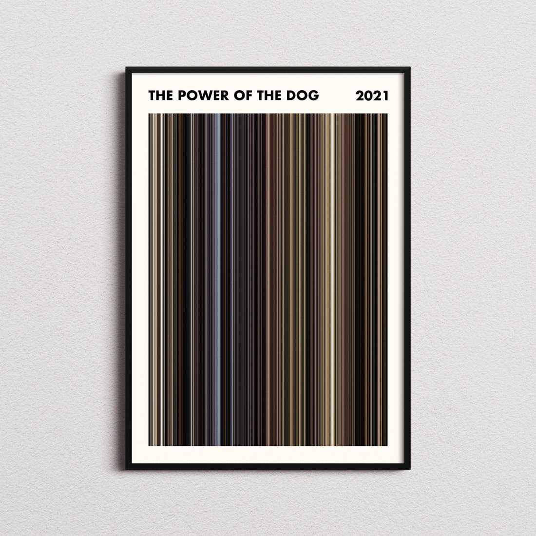 The Power of the Dog Movie Barcode Poster - Simplified