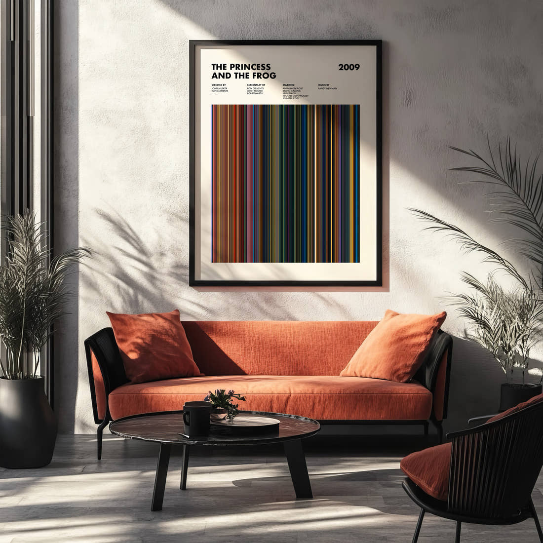 The Princess and the Frog Movie Barcode Poster