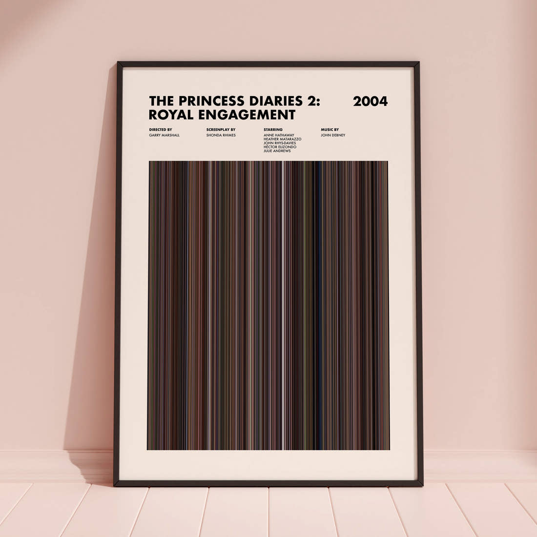The Princess Diaries 2: Royal Engagement Movie Barcode Poster