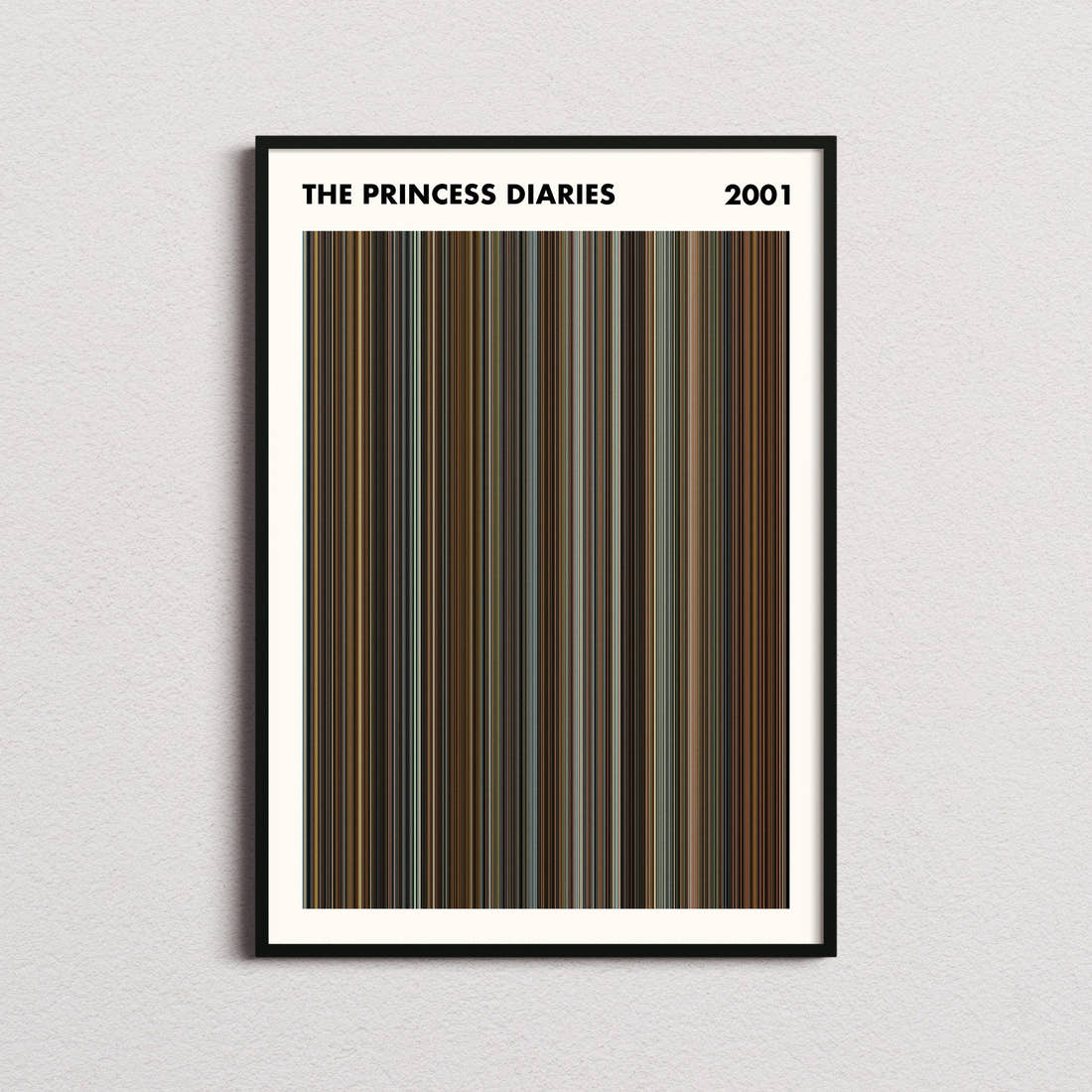 The Princess Diaries Movie Barcode Poster - Simplified