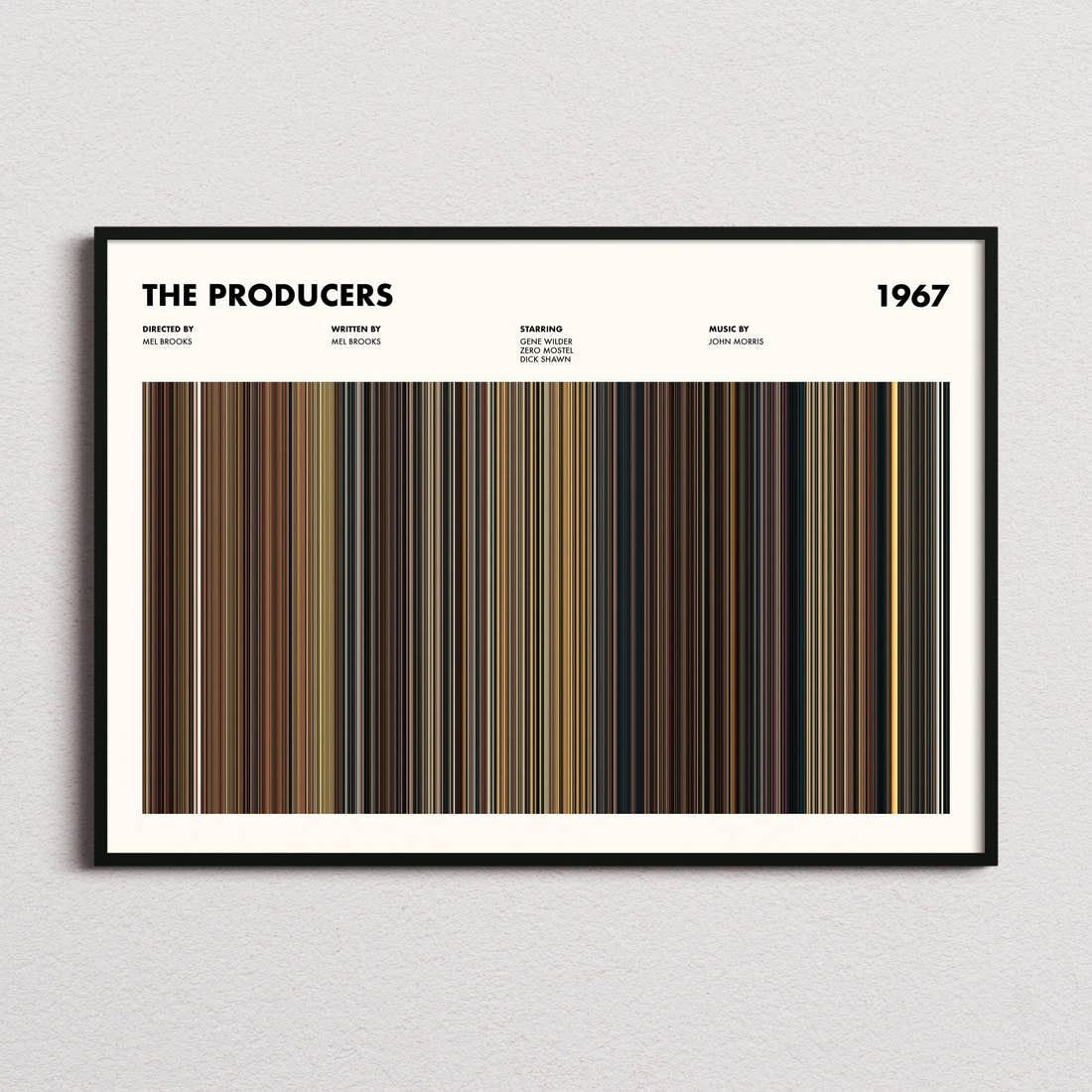 The Producers Movie Barcode Poster
