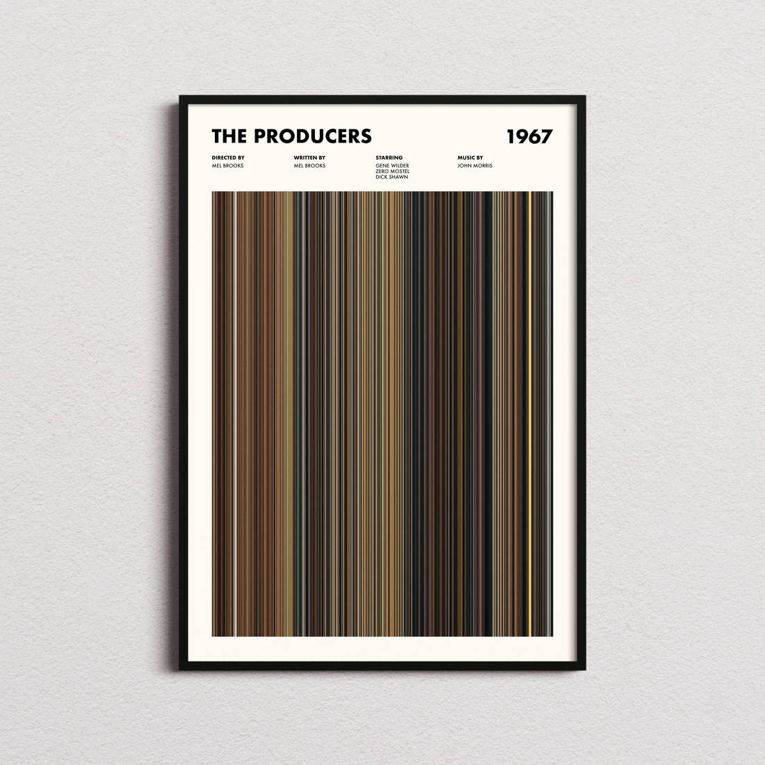 The Producers Movie Barcode Poster