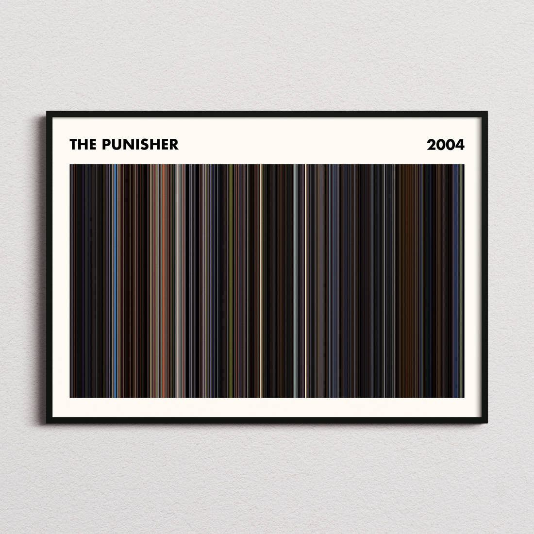 The Punisher Movie Barcode Poster - Simplified