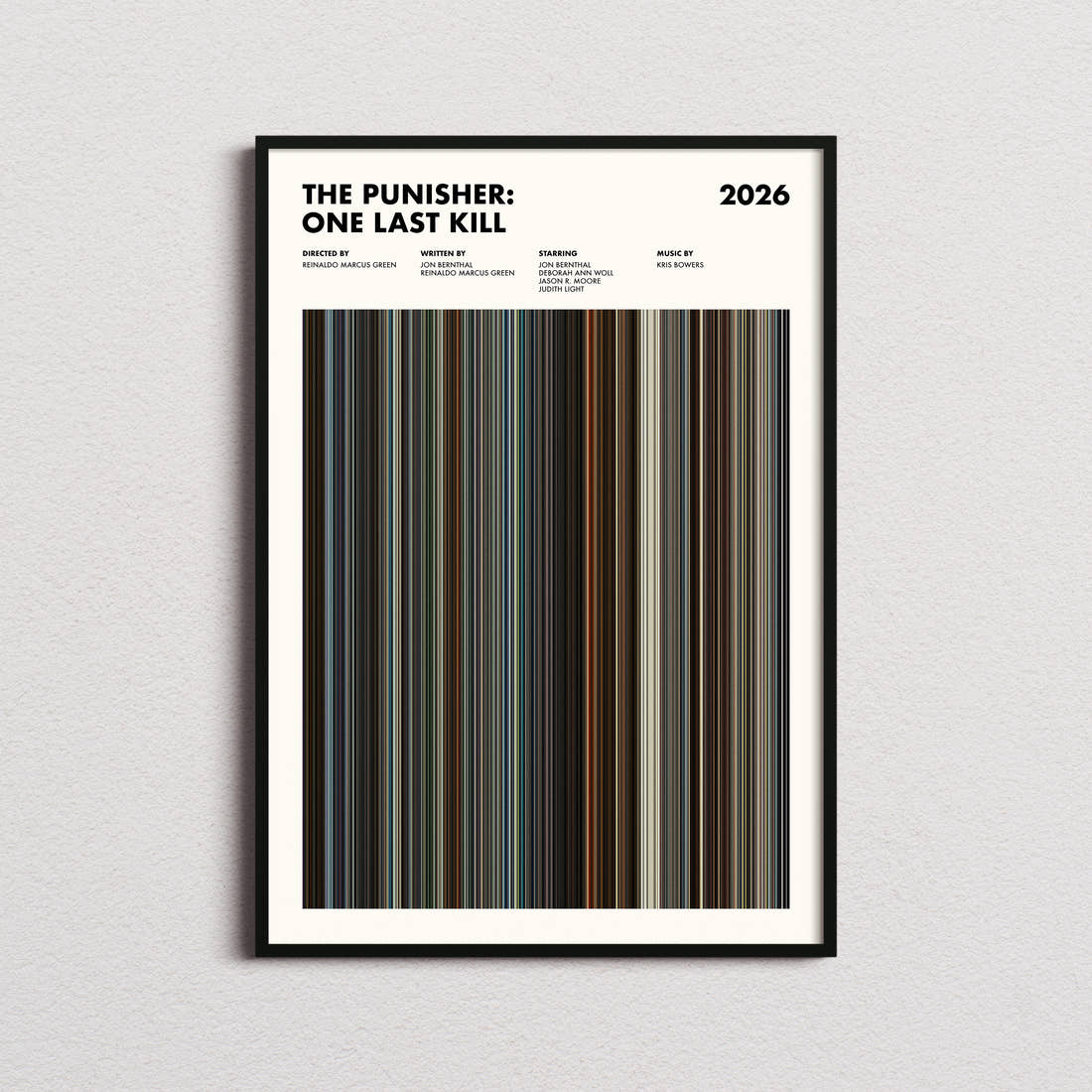 The Punisher: One Last Kill Movie Barcode Poster