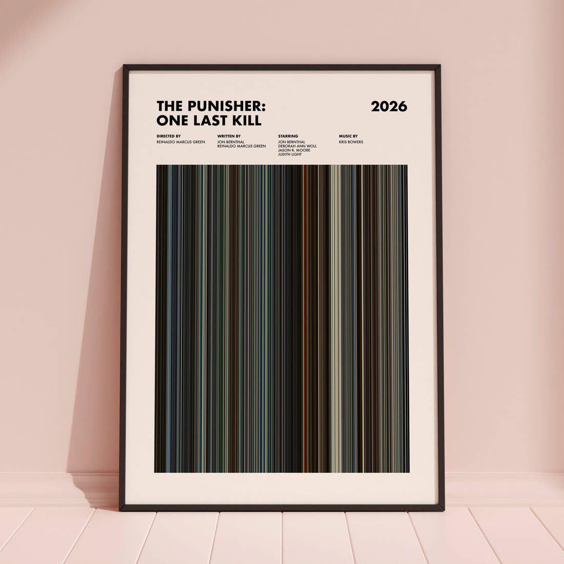 The Punisher: One Last Kill Movie Barcode Poster