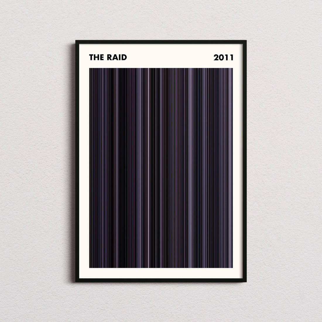The Raid Movie Barcode Poster - Simplified