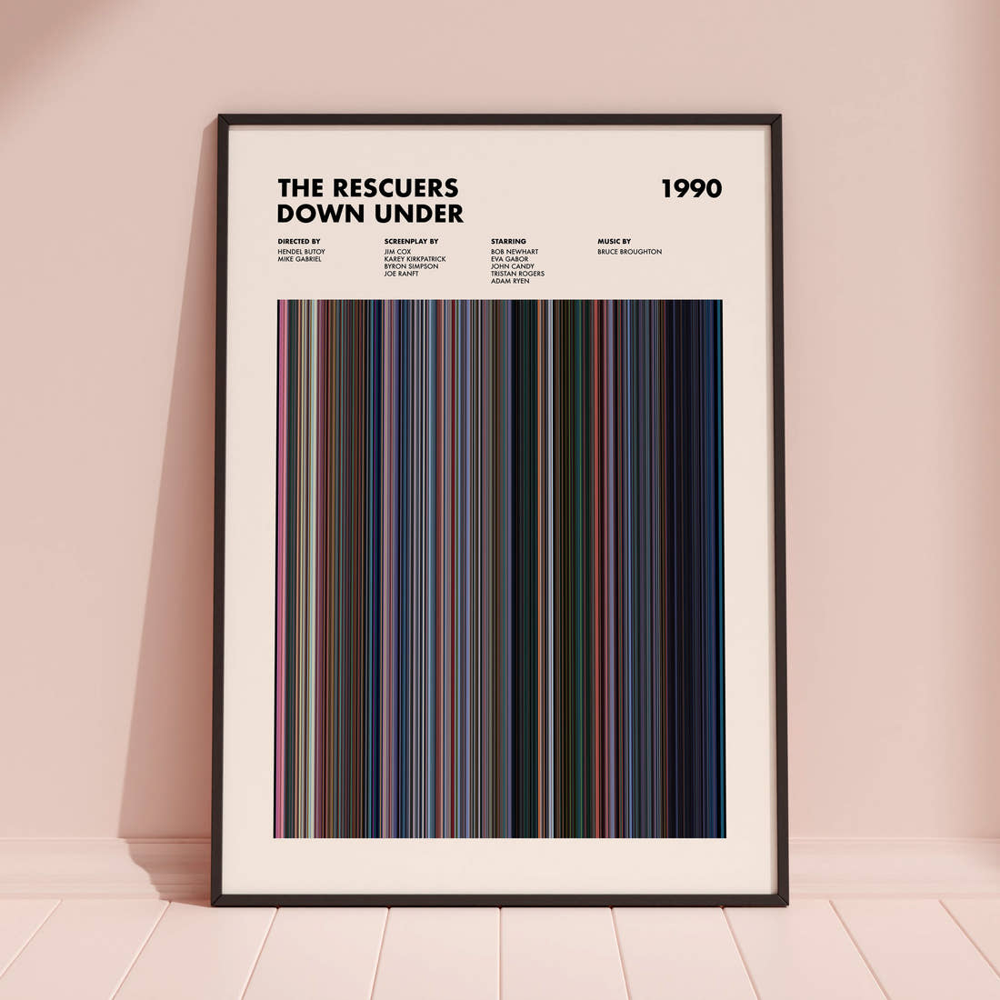 The Rescuers Down Under Movie Barcode Poster
