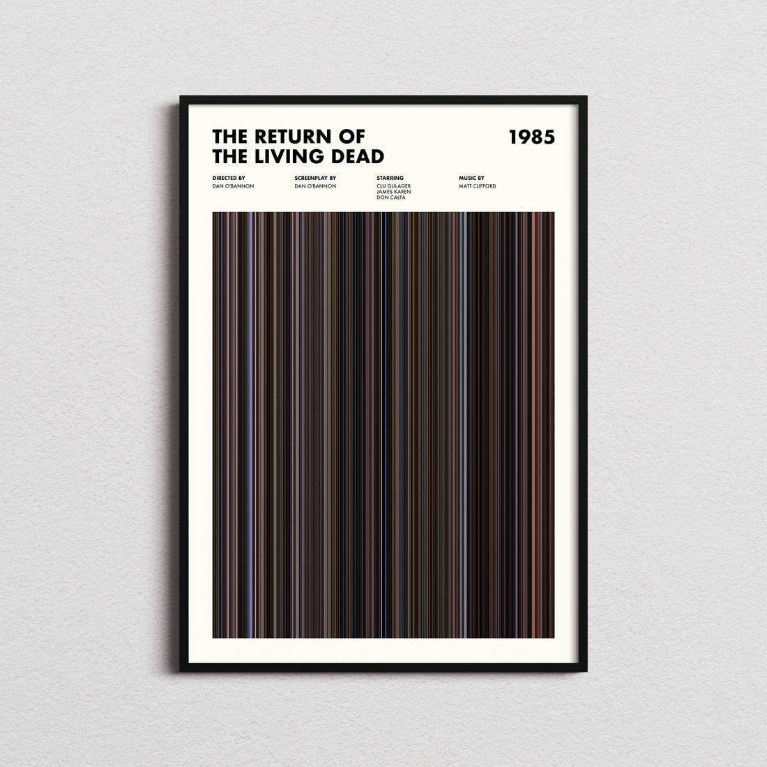 The Return of the Living Dead Movie Barcode Poster