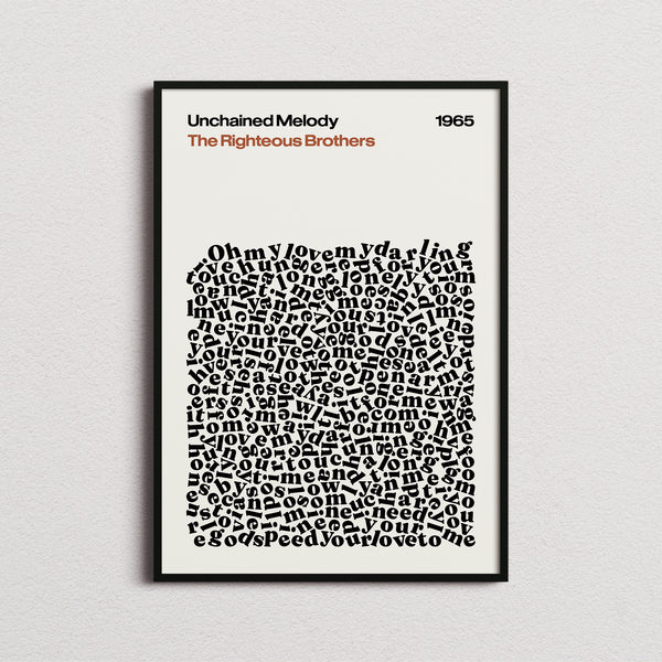 The Righteous Brothers Unchained Melody Lyric Print