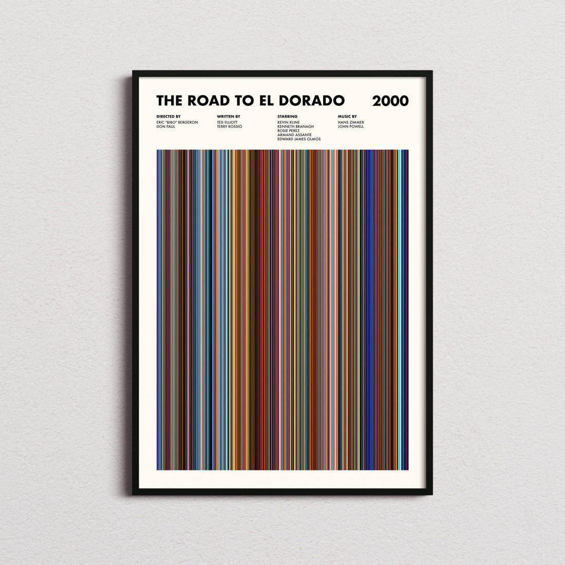 The Road to El Dorado Movie Barcode Poster