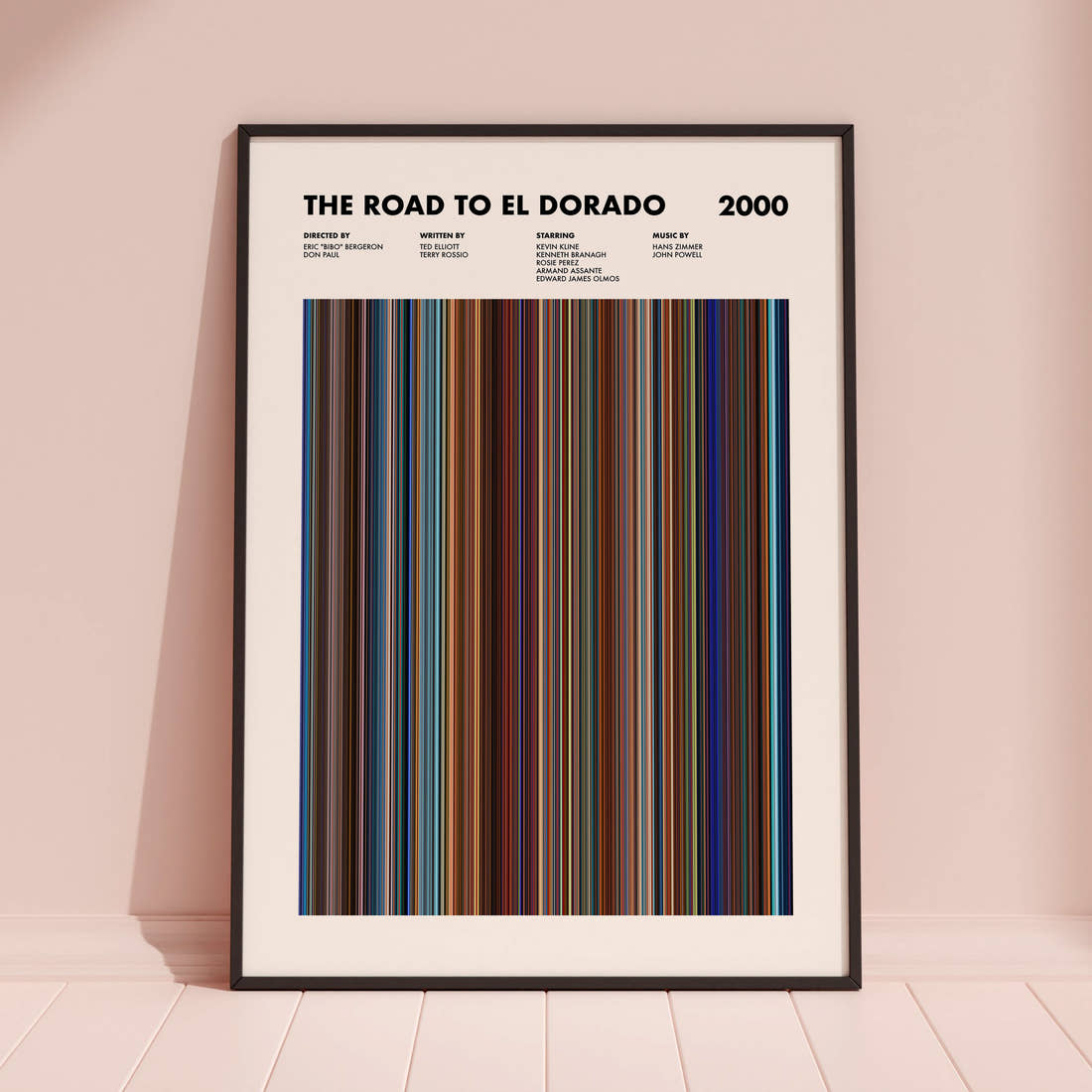 The Road to El Dorado Movie Barcode Poster