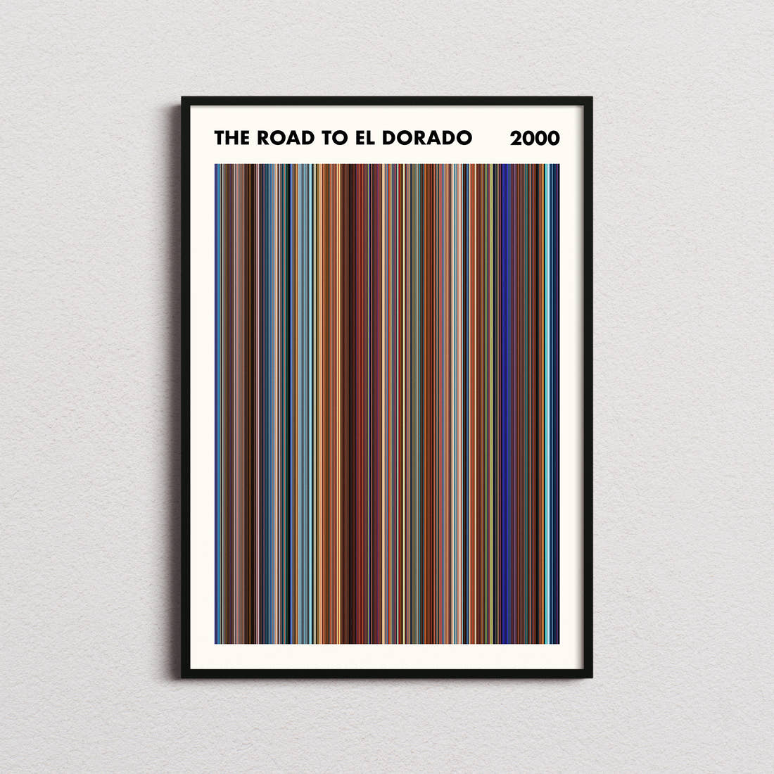 The Road to El Dorado Movie Barcode Poster - Simplified