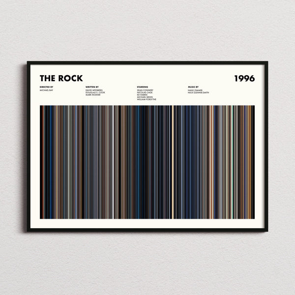 The Rock Movie Barcode Poster
