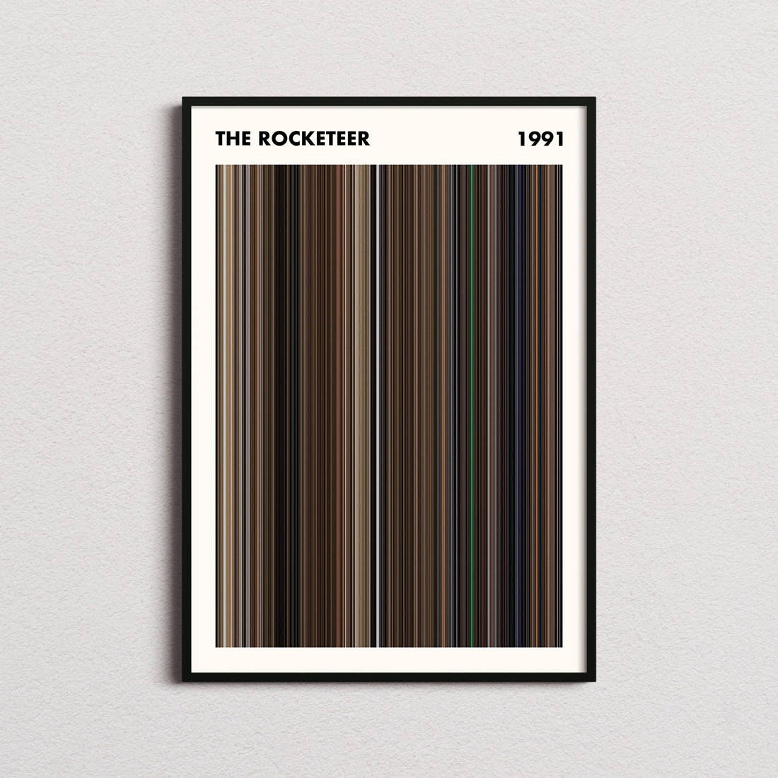 The Rocketeer Movie Barcode Poster - Simplified