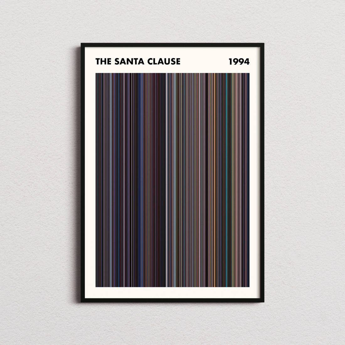 The Santa Clause Movie Barcode Poster - Simplified