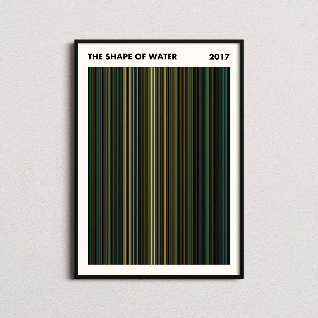 The Shape of Water Movie Barcode Poster - Simplified