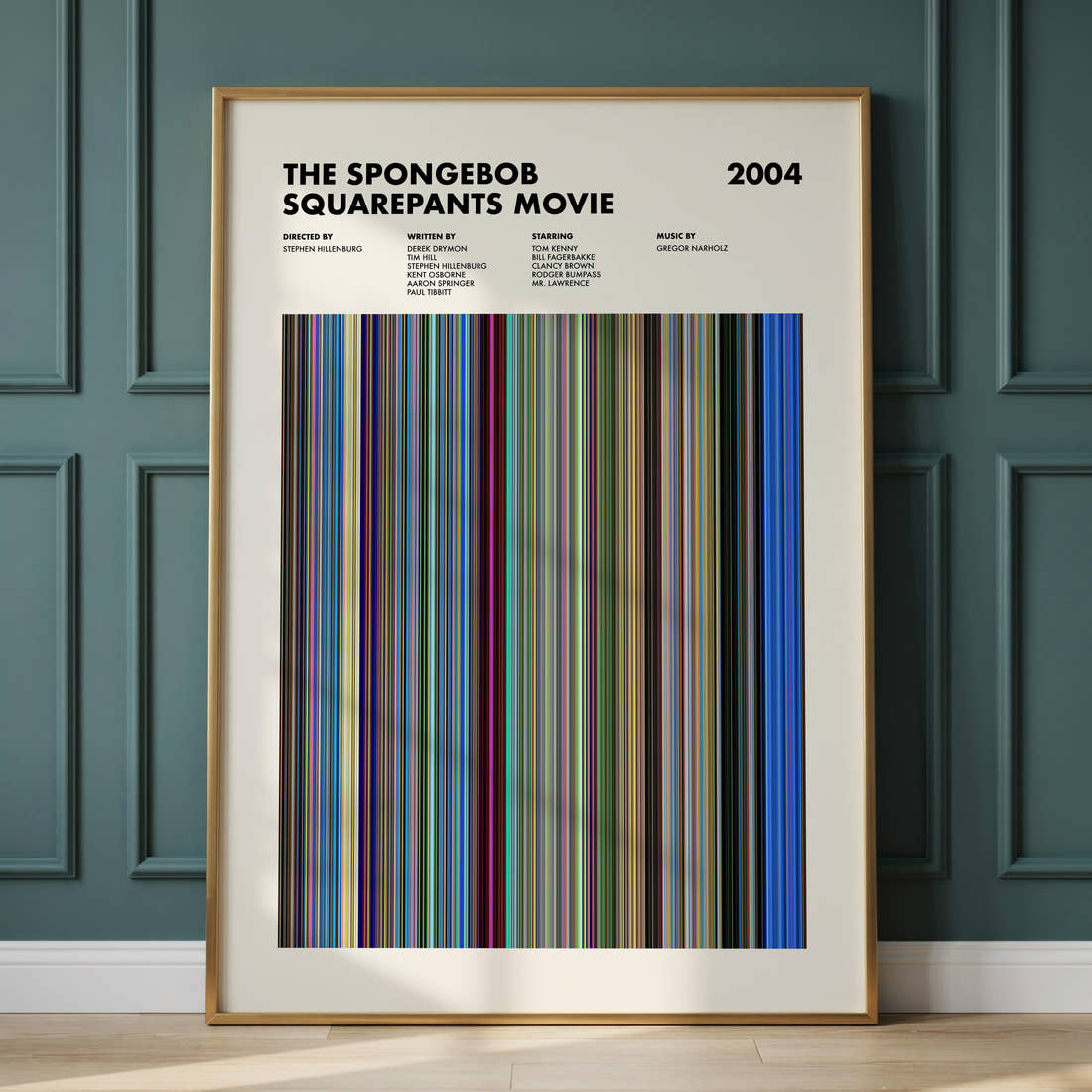 The SpongeBob SquarePants Movie Barcode Poster