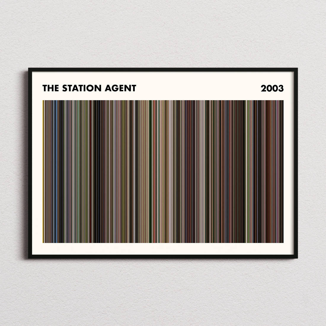 The Station Agent Movie Barcode Poster - Simplified