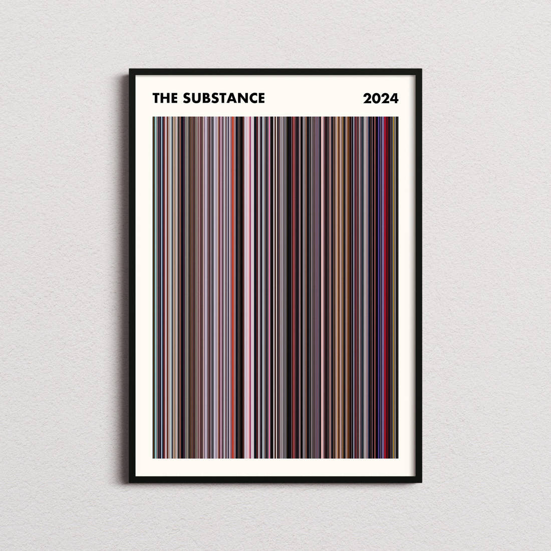 The Substance Movie Barcode Poster - Simplified