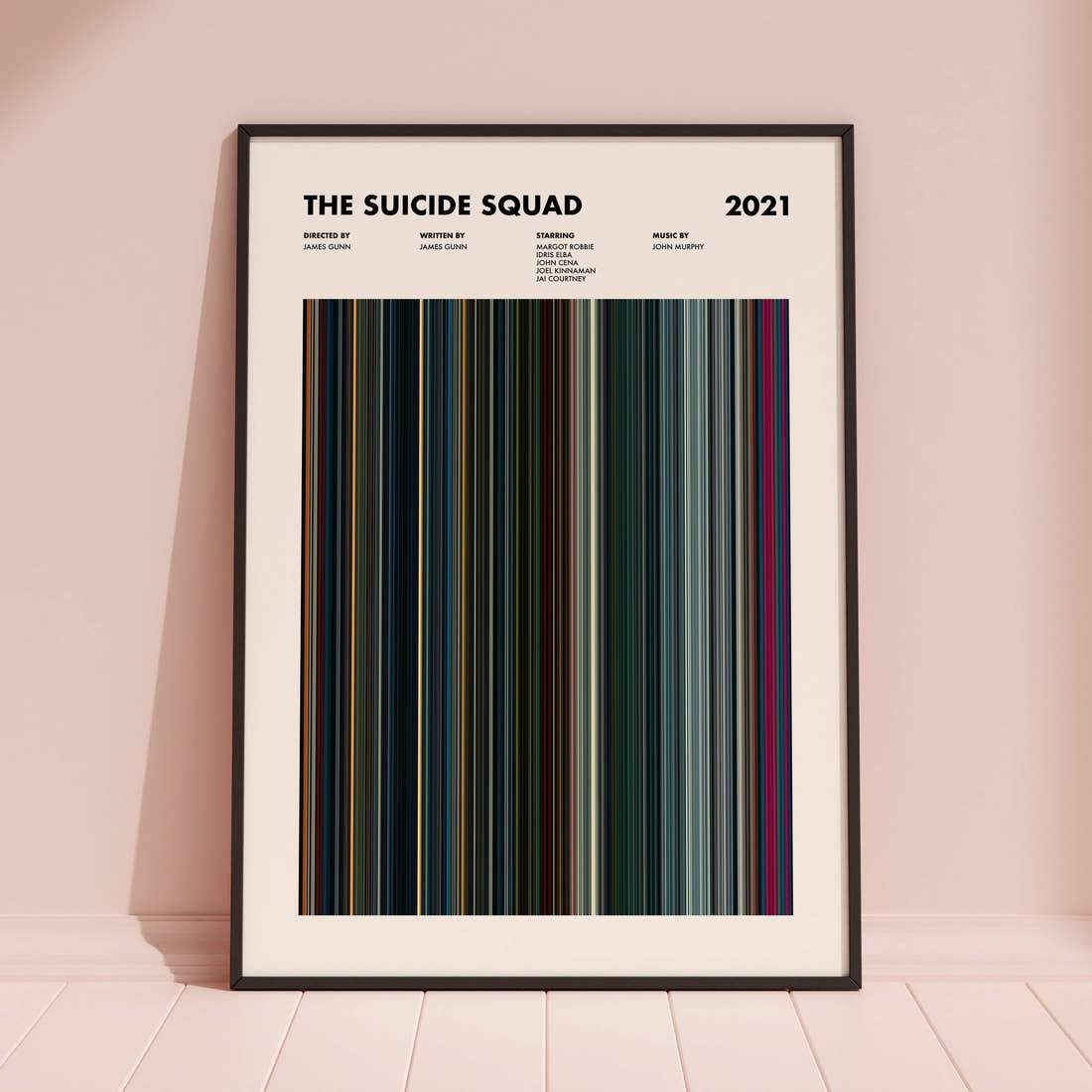 The Suicide Squad Movie Barcode Poster