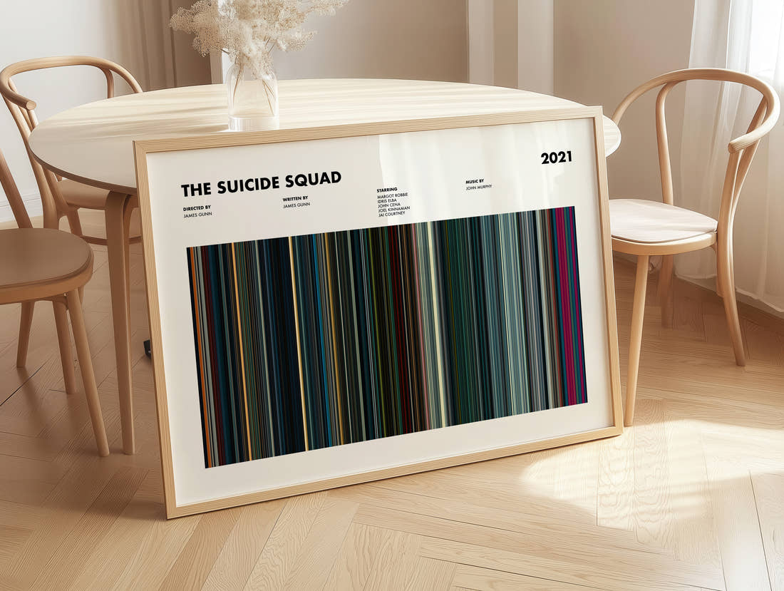 The Suicide Squad Movie Barcode Poster