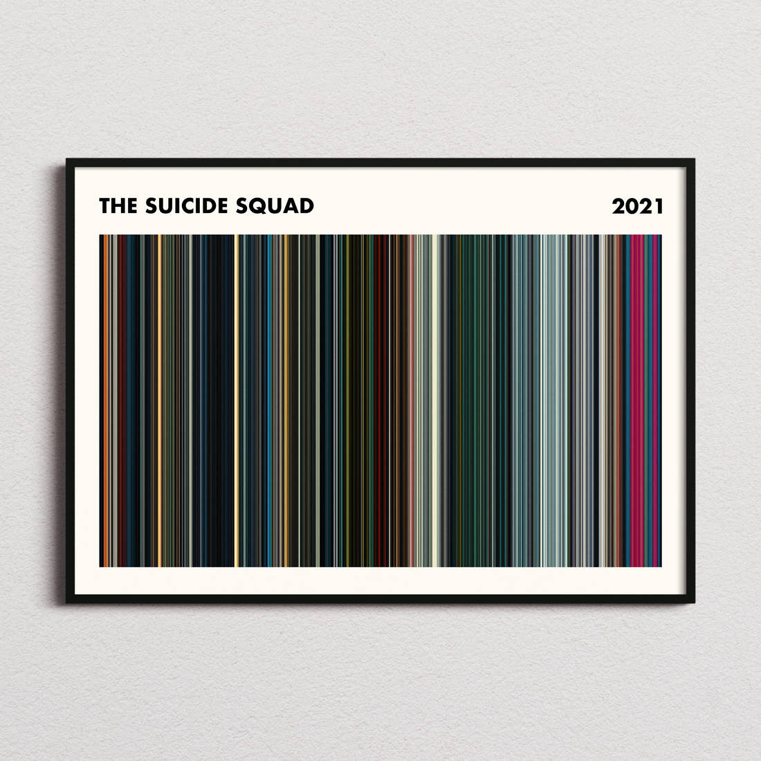 The Suicide Squad Movie Barcode Poster - Simplified