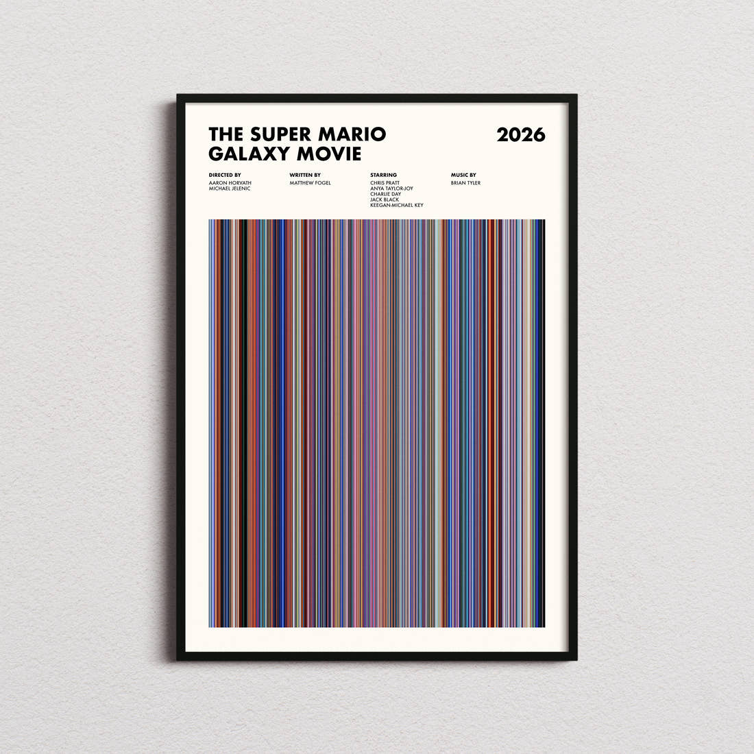 The Super Mario Galaxy Movie Barcode Poster