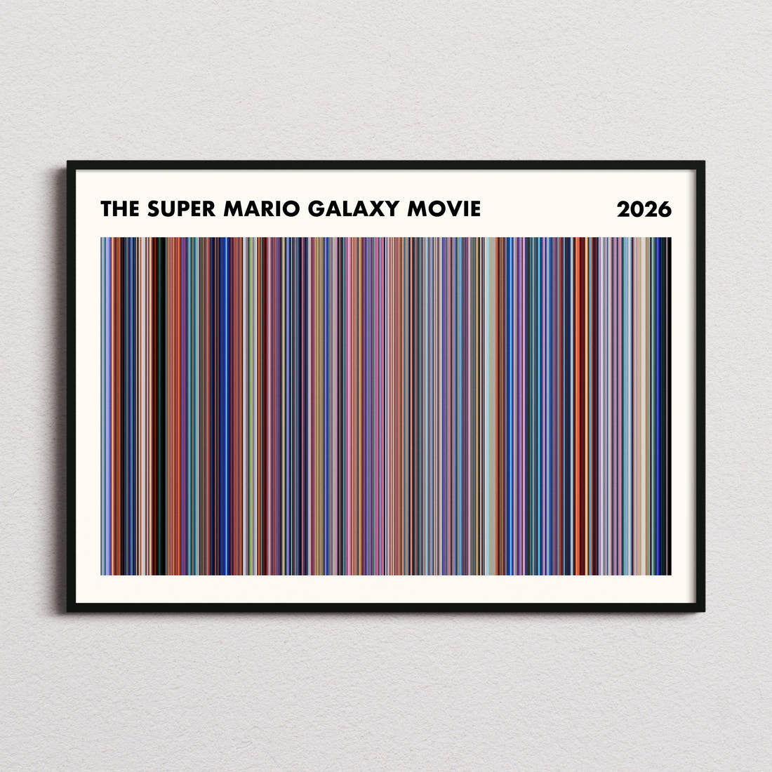 The Super Mario Galaxy Movie Barcode Poster - Simplified