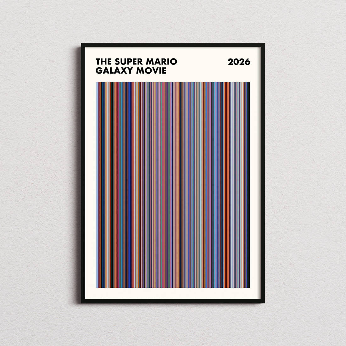 The Super Mario Galaxy Movie Barcode Poster - Simplified