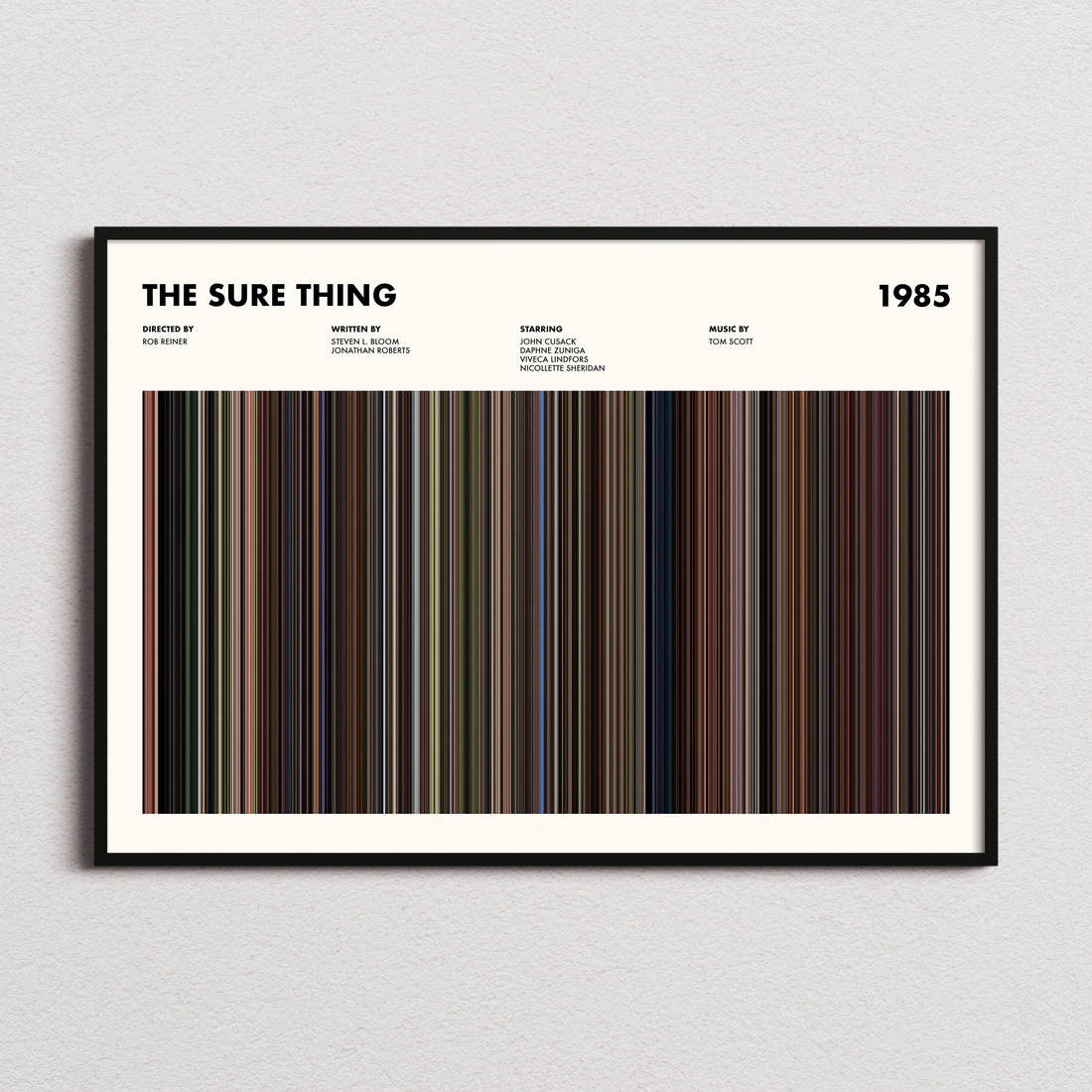 The Sure Thing Movie Barcode Poster