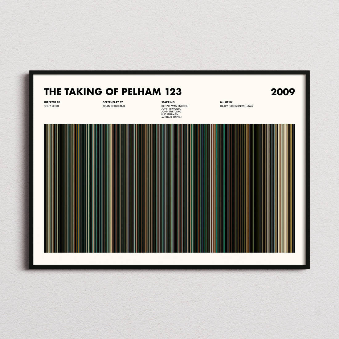 The Taking of Pelham 123 Movie Barcode Poster