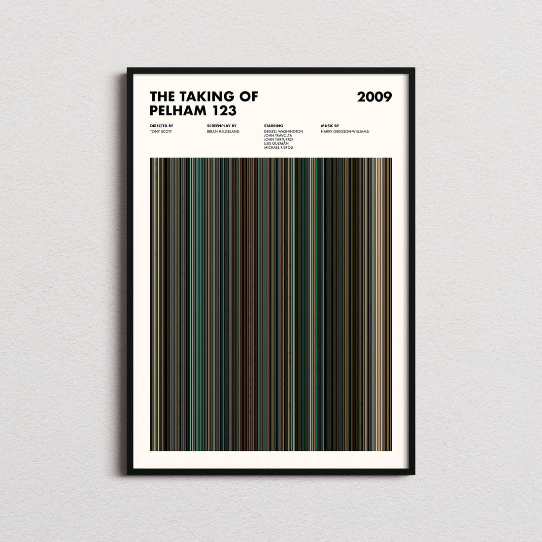 The Taking of Pelham 123 Movie Barcode Poster