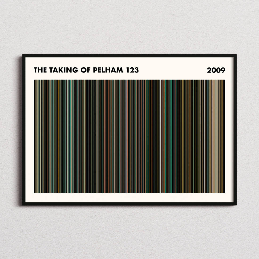 The Taking of Pelham 123 Movie Barcode Poster - Simplified