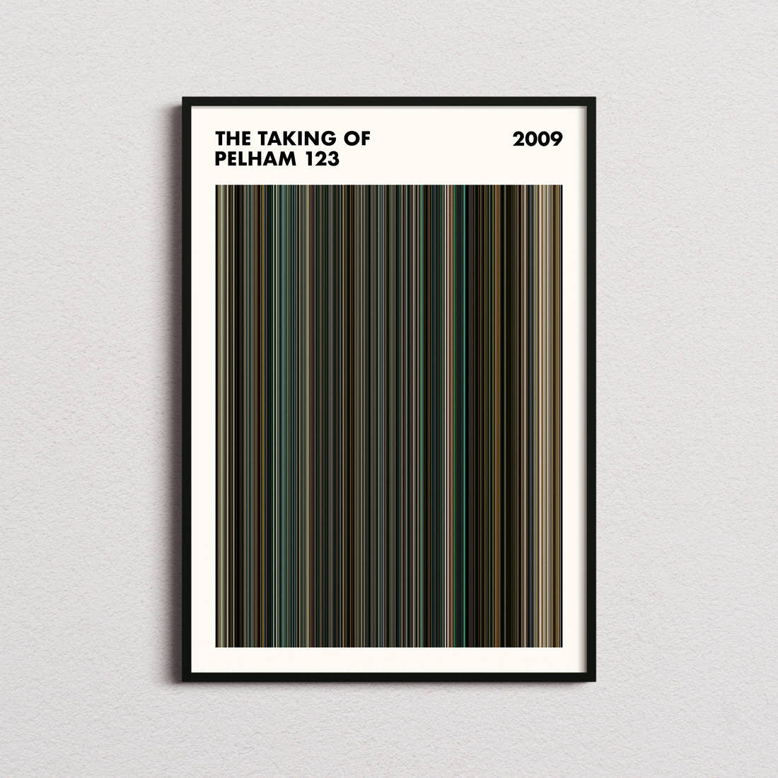 The Taking of Pelham 123 Movie Barcode Poster - Simplified