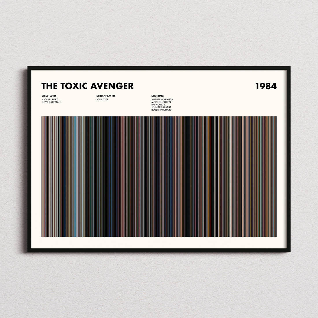 The Toxic Avenger Movie Barcode Poster