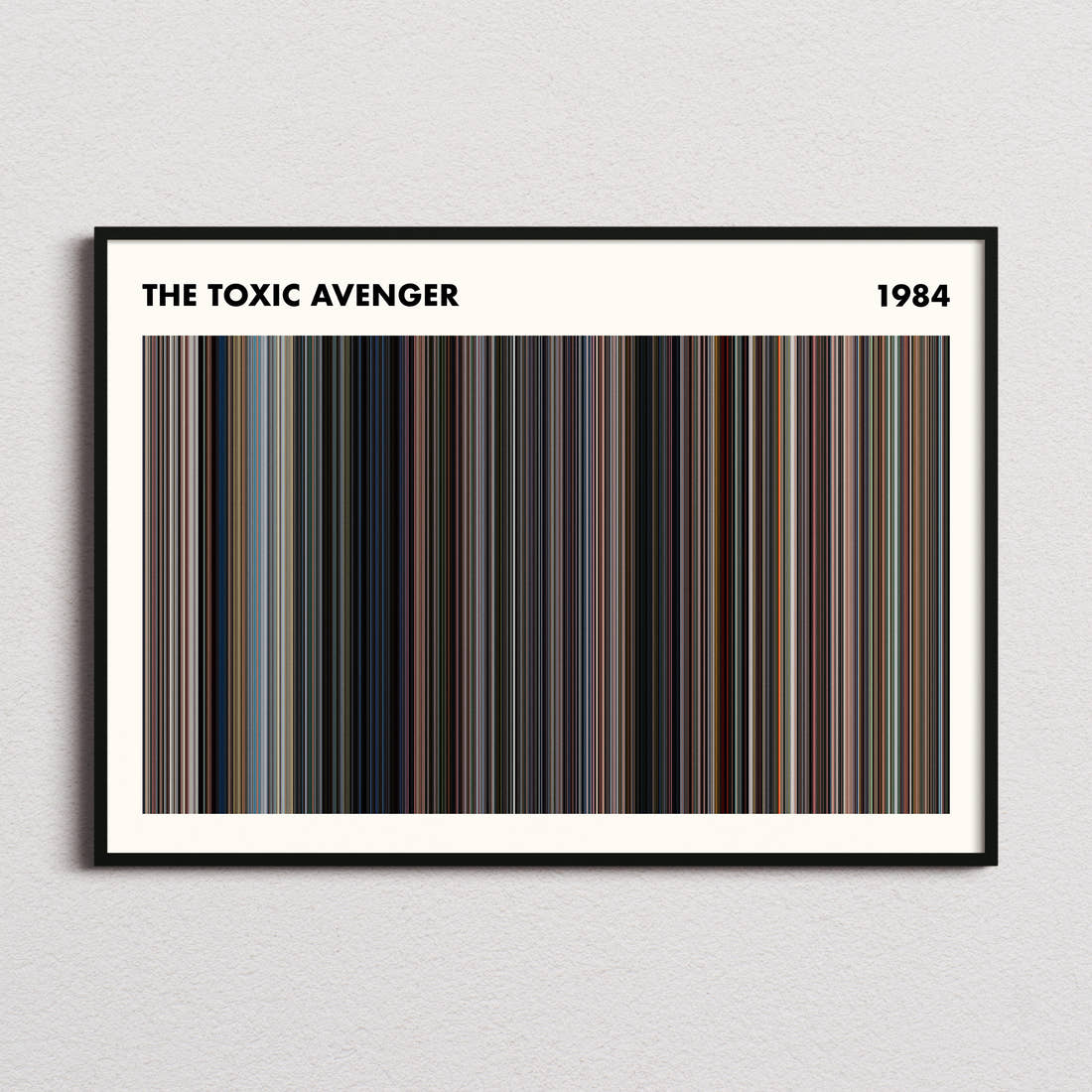 The Toxic Avenger Movie Barcode Poster - Simplified