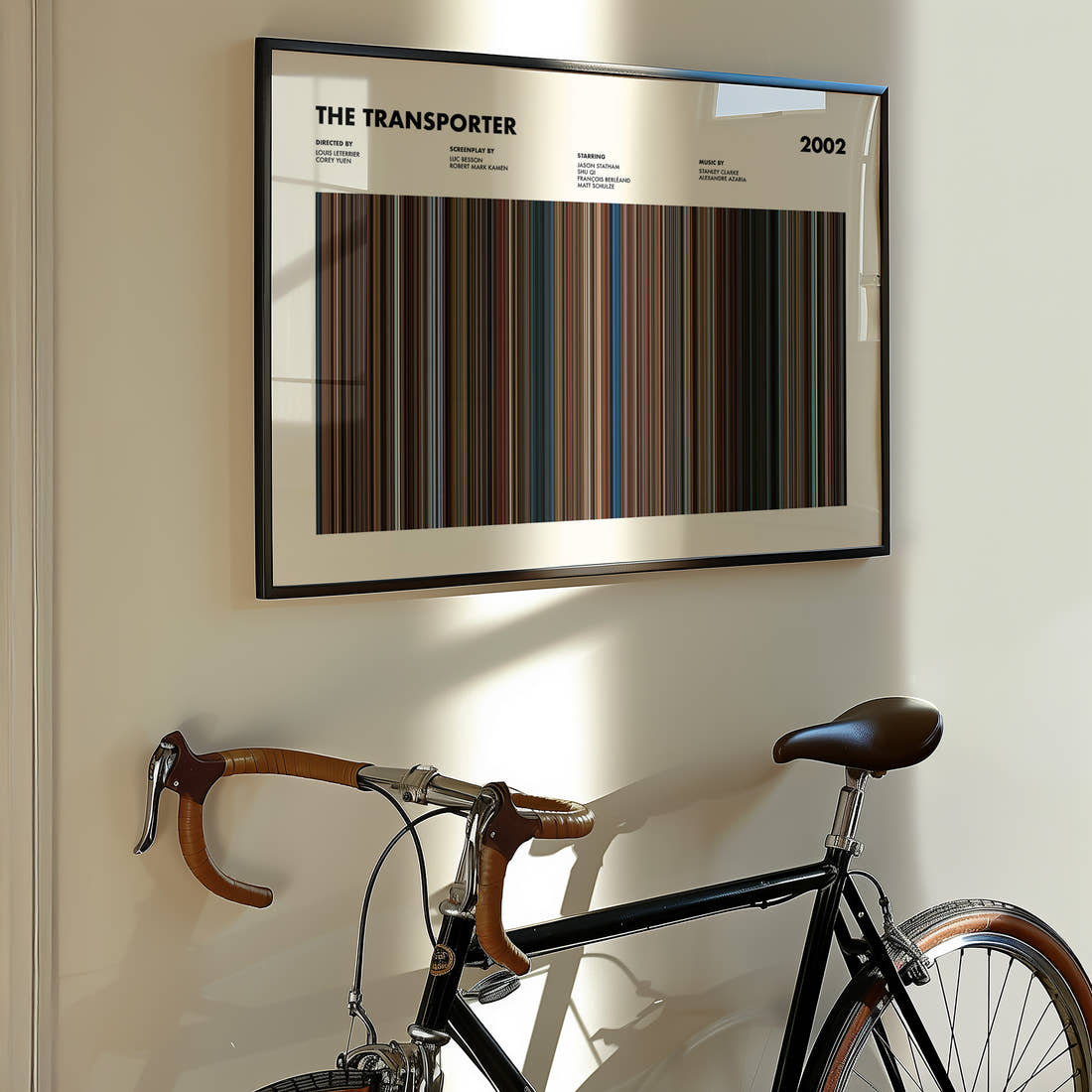 The Transporter Movie Barcode Poster