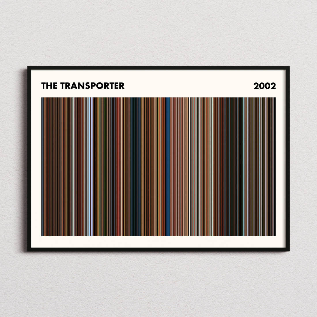 The Transporter Movie Barcode Poster - Simplified
