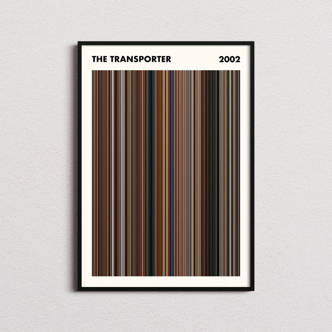 The Transporter Movie Barcode Poster - Simplified