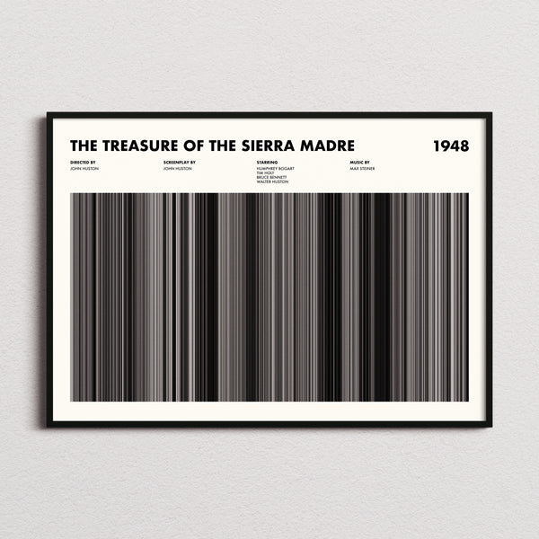 The Treasure of the Sierra Madre Movie Barcode Poster