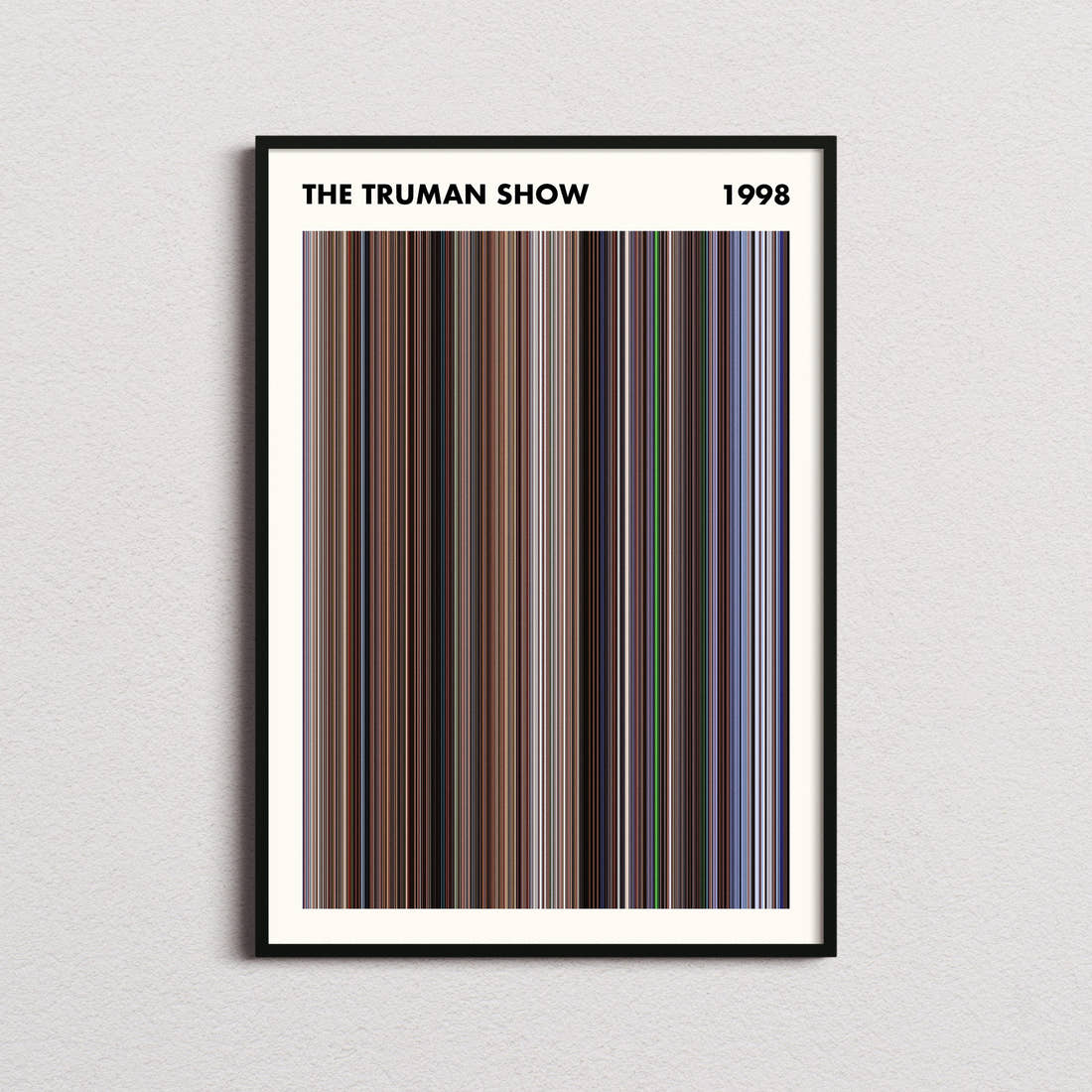 The Truman Show Movie Barcode Poster - Simplified