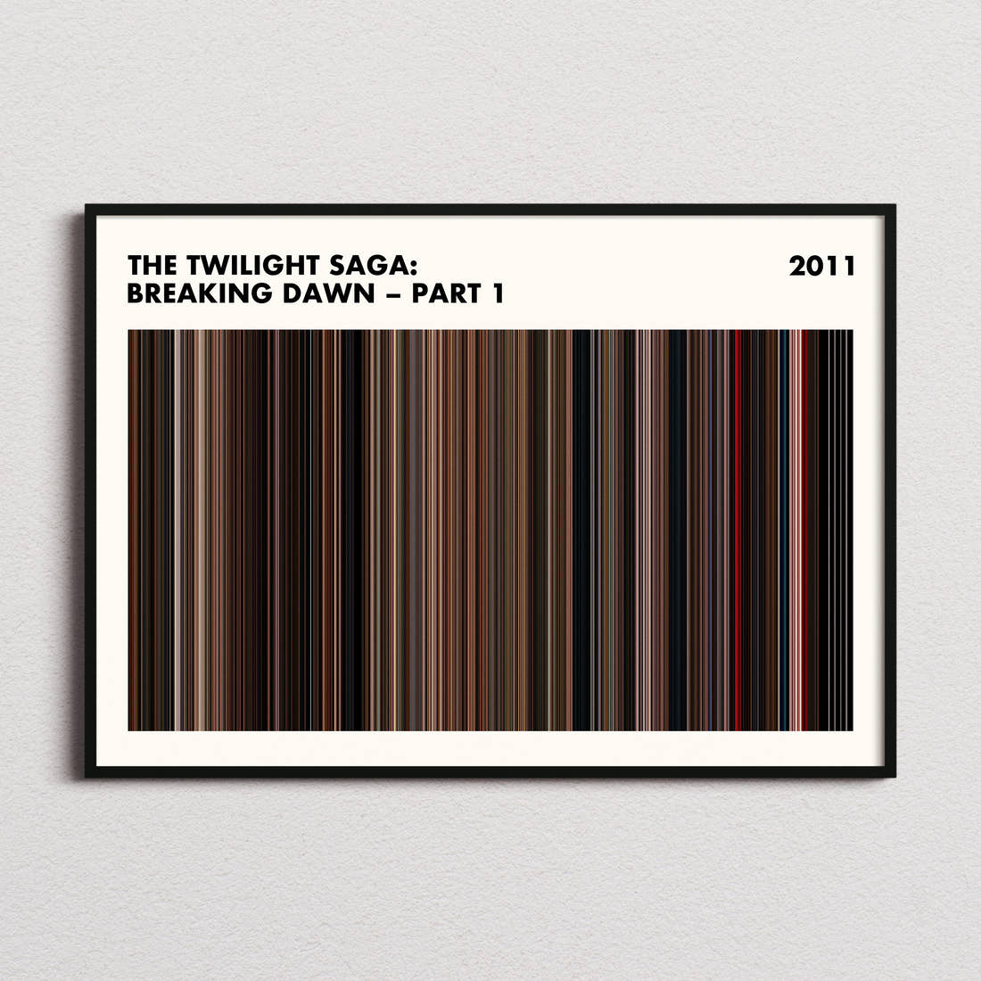 The Twilight Saga: Breaking Dawn – Part 1 Movie Barcode Poster - Simplified
