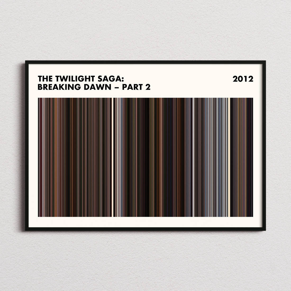 The Twilight Saga: Breaking Dawn – Part 2 Movie Barcode Poster - Simplified