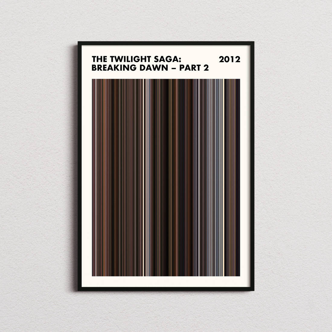 The Twilight Saga: Breaking Dawn – Part 2 Movie Barcode Poster - Simplified