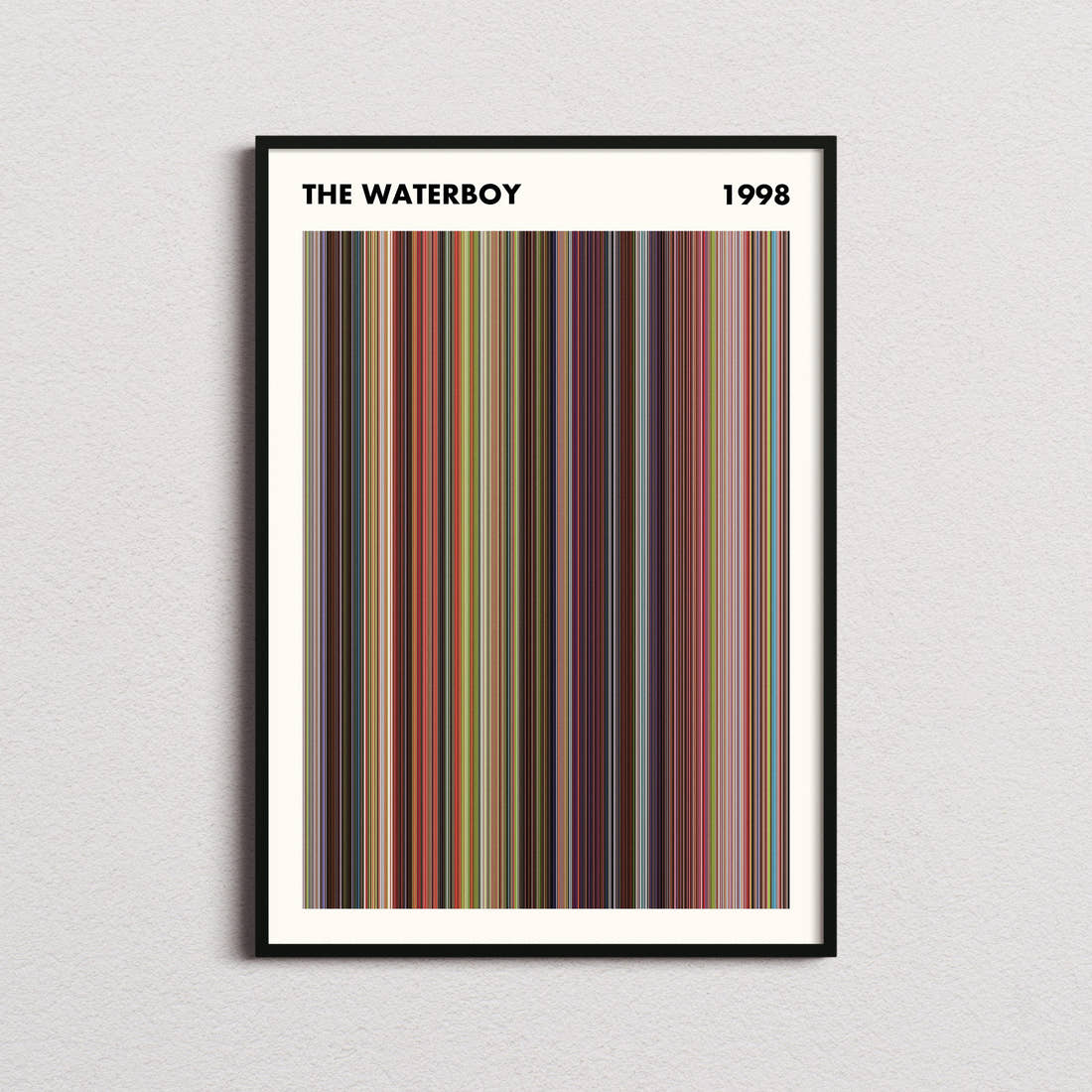 The Waterboy Movie Barcode Poster - Simplified