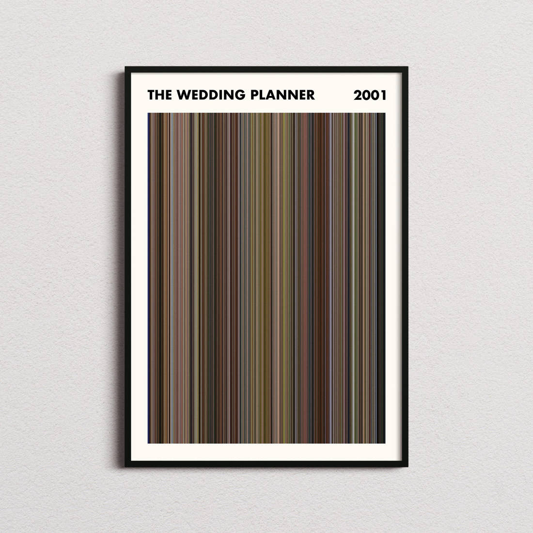 The Wedding Planner Movie Barcode Poster - Simplified