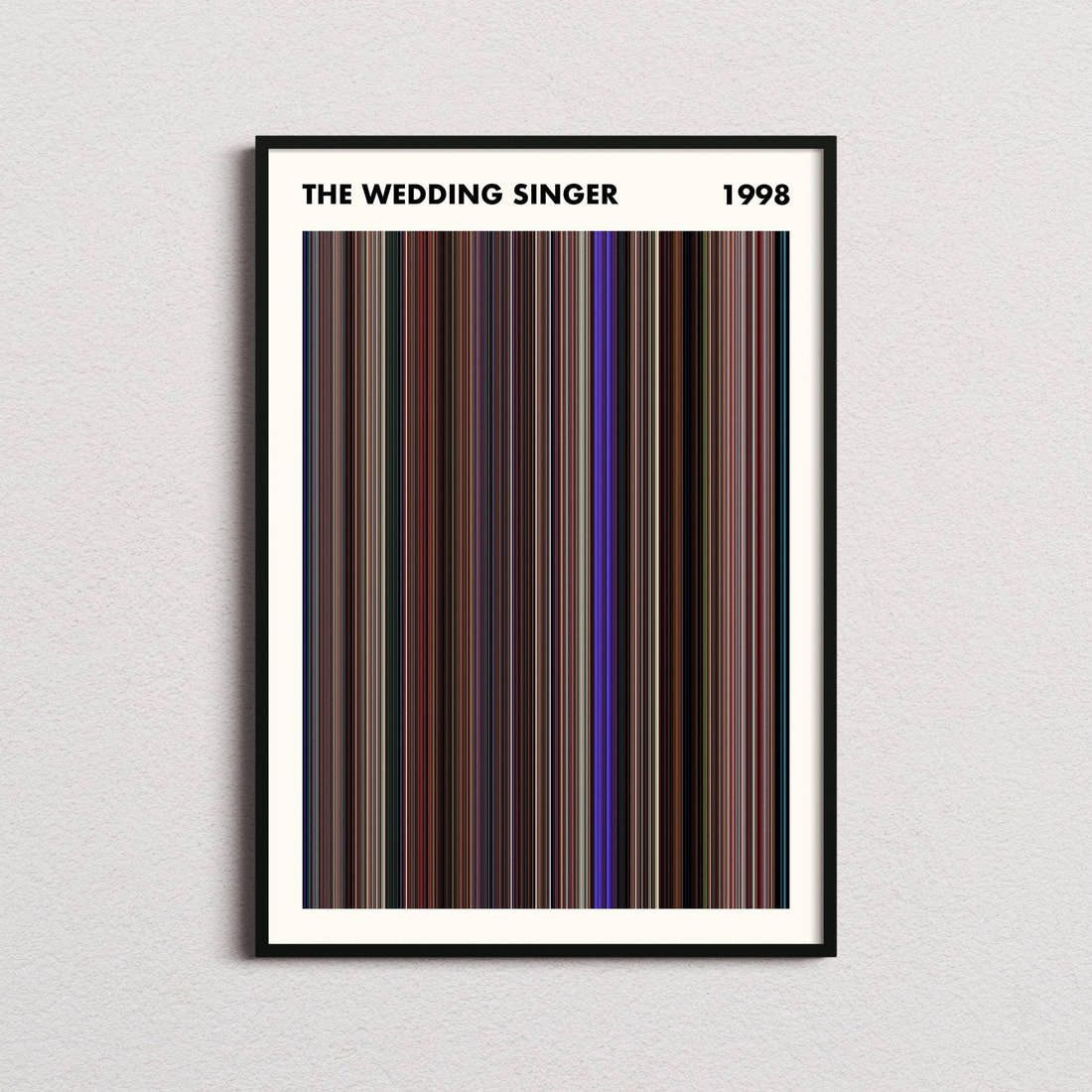 The Wedding Singer Movie Barcode Poster - Simplified
