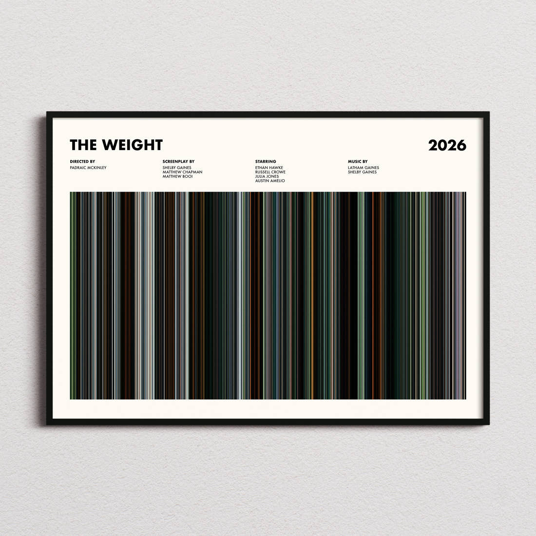 The Weight Movie Barcode Poster
